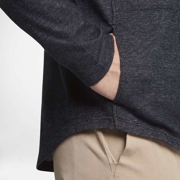 Hurley POLAR LIGHT Men's Crew Sweatshirt - Black - Picture 7 of 8